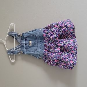 Oshkosh floral overall skirt